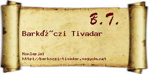 Barkóczi Tivadar névjegykártya